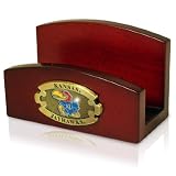 NCAA Kansas Jayhawks Wood Business Cardholder