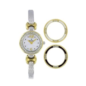 Bulova Women’s 98X105 Swarovski Crystal Interchangeable Bezel Watch Boxed Set