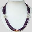 Handmade Royal Purple Jasper & Silver Necklace