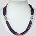 Handmade Royal Purple Jasper & Silver Necklace