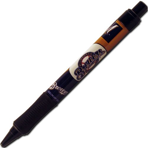 MLB Baseball Team Logo Soft-Grip Ballpoint Pen - Milwaukee Brewers