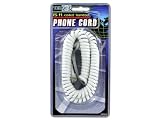 Coiled telephone cord (assorted colors) - Case of 72