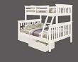 Twin over Full Mission Bunk Bed with Drawers in White from DONCO