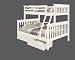 Twin over Full Mission Bunk Bed with Drawers in White