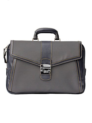 (テクノモンスター)Teckno Monster ブリーフケース カーボンファイバー カーフレザー ネイビー 画像