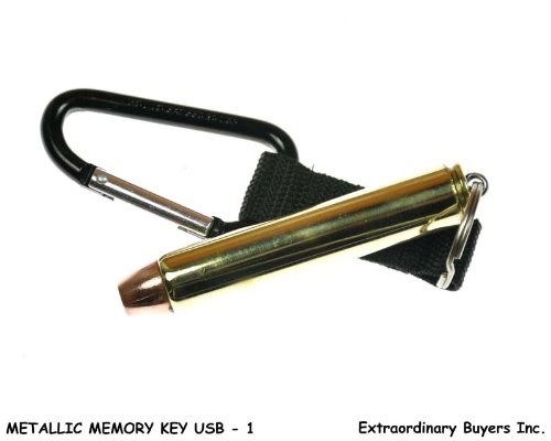 1 Gb Metallic Memory Keychain USB Drive