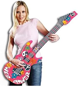 Flower Power Inflatable Pink Guitar ~ 42"