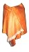 40% Off Super Soft Baby Alpaca Wool Reversible Shawl Wrap Cape Deep Tangerine Color Cream Background