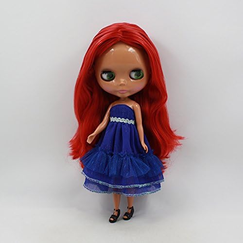 Prom Long Dress Doll Clothes for Blythe,azone 1/6 Doll(blue)