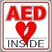 AED automated external defibrillator inside decal sticker