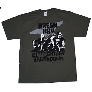 TS622 Green Day 21st Century Break Down Band T-Shirt