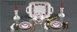 Reutter Porcelain Miniature Roseband Dinner Set New for 2006!!!
