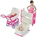 TODDLER GIRLS BABY DOLL FURNITURE SET ROCKER / ROCKING BASSINET + STROLLER /PRAM / CARRIAGE + BUNK BED - Pretend Play Babydoll Furniture Toy Set