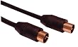 2 Metre HQ Gold Plated, Male-Female, Fully Shielded Coaxial Aerial Cable by Cable Mountain (approx 6' 6")