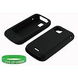 Black Silicone Skin Case for Samsung Mythic A897 Phone, ATandT