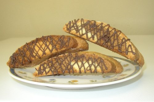 8 Pieces DOUBLE CHOCOLATE RASPBERRY CHEESECAKE Biscotti by Peggy's Biscotti by Biscotti