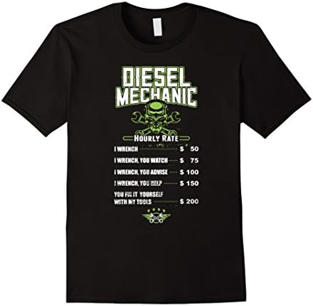 Men's Diesel Mechanic Shirt - Funny Diesel Mechanic Shirts Large Black