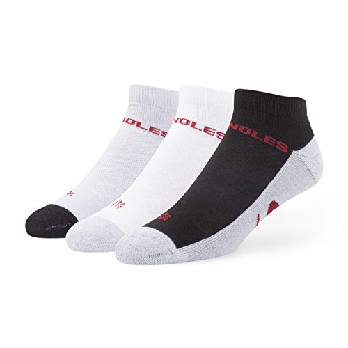 NCAA Florida State Seminoles Men's '47 Rush Sport Low-Cut Socks, Large, 3-Pack