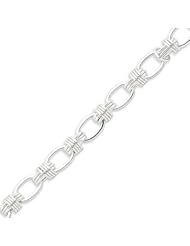 Sterling Silver 8.75 Inch Polished Fancy Link Toggle Bracelet - 8.75 Inch