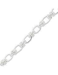 Sterling Silver 7.75 Inch Polished Fancy Link Toggle Bracelet - 7.75 Inch