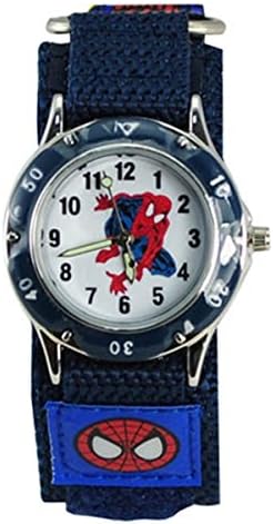 New Kids Spider Man Watch Fast Wrap Velcro Strap Watch Spiderman for Boys Girls Children Birthday Gift Watches Blue B
