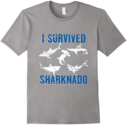 Men's I Survived Sharknado T-Shirt 2XL Slate