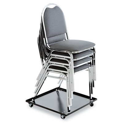 Alera Stacking Chair with Dolly, Black On Sale