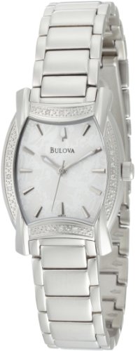 Bulova Women's 96R135 Diamond Case White Dial Bracelet Watch