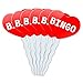 Red Heart Love Set of 6 Cupcake Picks Toppers Decoration I Love Heart Places Things B-C - Bingo