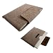 GRAY WITH DARK BROWN TRIM LAPTOP SLEEVE FOR 17 INCH LAPTOP
