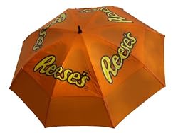 62" Golf Gustbuster Umbrella Orange with "Reeses" Logo