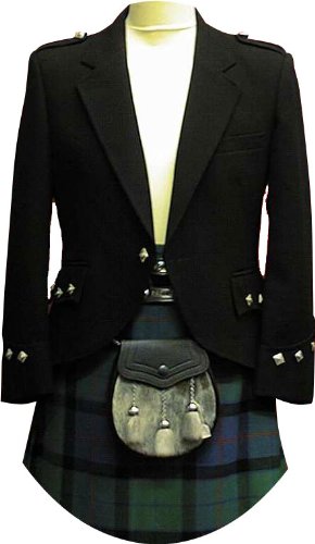 Argyll & Braemar Jacket, Custom Made Coat & Vest, Argyle Black On Sale