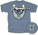 Ford Mustang 45th Anniversary Classic Car Adult T-shirt - Stone Blue