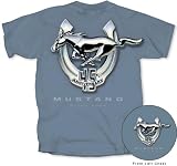 Ford Mustang 45th Anniversary Classic Car Adult T-shirt - Stone Blue