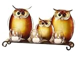 DecoFlair 3-Candle Tray Owls