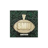 SMU Mustangs Solid 10K Gold ''SMU'' Football Pendant