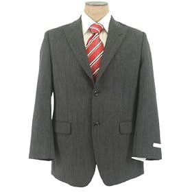 Calvin Klein Mens 2 Button Charcoal Gray Wool Sport Coat Blazer Jacket - Size 40L by Calvin Klein