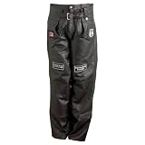 Diamond PlateTM Hand-Sewn Pebble Grain Genuine Leather Motorcycle Chaps