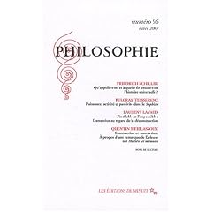Philosophie, N� 96, Hiver 2007 :