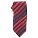 The Tie Cravate Company - Cravate en Soie tissée - Block - Rayé - Navy - Rouge