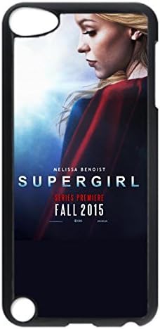 iPod Touch 5 Case, iPod 5 cases - Highly Protective Black Back Case Cover for iPod 5 Supergirl 2015 Tv Poster Perfect Fit Hard Case Cover For iPod Touch 5