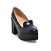 Show Shine Women's Fashion Platform High Chunky Heel Loafers Shoes