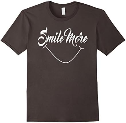 Men's Smile More T-Shirt Medium Asphalt