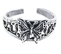 Sterling Silver Toe Ring Antique Butterfly
