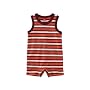 Tea Collection Daily Tea Summer Stripe Romper, 3-6 Months - Boysenberry
