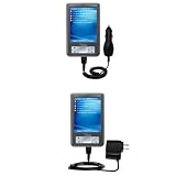 Essential Kit for the Fujitsu Loox 400 - includes Car and Wall Charger with Rapid Charge Technology - Gomadic Brand w/ TipExchange Technology