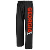 NCAA Georgia Bulldogs Black Cozy Fleece Pant (Black, Large)