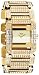 Dolce Gabbana - DW0219 - Montre Femme - Quartz Analogique - Cadran Doré et Pierres - Bracelet Acier Jaune - Pierres Blanches