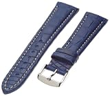 Hadley-Roma Men's MS2006RF-220 22-mm Blue Genuine Alligator Leather WatchStrap