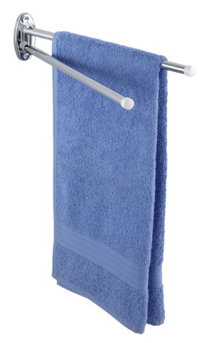 Wenko 17894100 Handtuchhalter Basic - 2 bewegliche, runde Arme, Edelstahl gl&auml;nzend, rostfr Preisvergleich